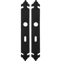 Long backplate GPF6100.25 lock 56 wrought iron black