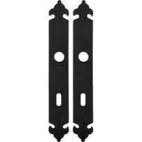 Long backplate GPF6100.25 lock 72 wrought iron black