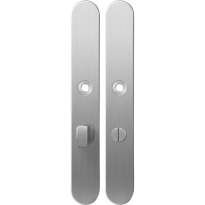 Long backplate XL GPF1100.70 bathroom 63/8 big knob satin stainless steel