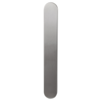 Long backplate XL GPF1200.70 blind without latch satin stainless steel