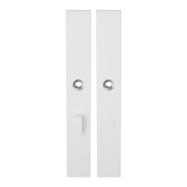 Long backplate XL GPF8100.85 bathroom 63/8 big knob white