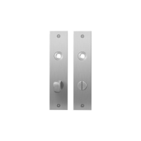 Flat backplate GPF1100.16 bathroom 63/8 normal knob satin stainless steel