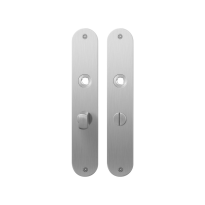 Flat backplate GPF1100.21 bathroom 55/8 normal knob satin stainless steel