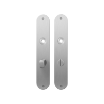 Flat backplate GPF1100.21 bathroom 63/8 normal knob satin stainless steel