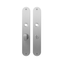 Flat backplate GPF1100.22 bathroom 55/8 big knob satin stainless steel