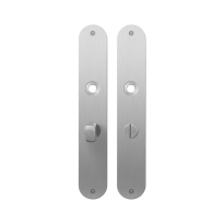 Flat backplate GPF1100.22 bathroom 55/8 normal knob satin stainless steel