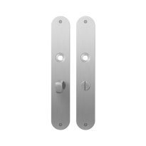Flat backplate GPF1100.22 bathroom 57/5 normal knob satin stainless steel