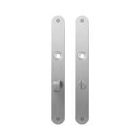 Flat backplate GPF1100.23 bathroom 63/8 normal knob satin stainless steel