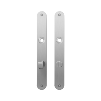 Flat backplate GPF1100.23 bathroom 72/8 normal knob satin stainless steel
