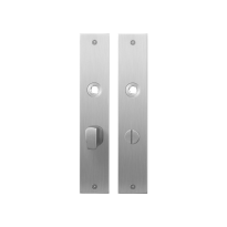 Flat backplate GPF1100.26 bathroom 63/8 big knob satin stainless steel