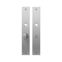 Flat backplate GPF1100.27 bathroom 57/5 big knob satin stainless steel