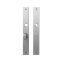 Flat backplate GPF1100.28 bathroom 55/8 big knob satin stainless steel