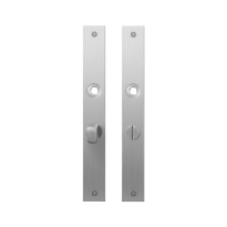 Flat backplate GPF1100.28 bathroom 55/8 normal knob satin stainless steel
