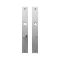Flat backplate GPF1100.28 bathroom 63/8 normal knob satin stainless steel