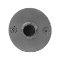 Doorbell with black button GPF9826.06 round 50x2 mm satin stainless steel