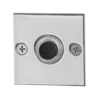 Doorbell with black button GPF9826.48 square 50x50x2 mm polished stainless steel