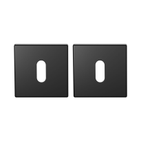 Keyhole escutcheon 50x8 mm black