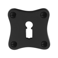 Keyhole escutcheon GPF6901.09 52x52x4mm wrought iron black