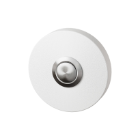 Doorbell with black button GPF8827.49 round 50x8 mm white