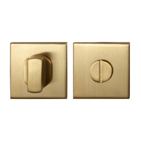 Turn and Release set GPF0910.02P4 50x50x8mm spindle 8mm PVD satin brass large knob