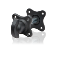 Turn and Release set GPF6911.09 44x44x9mm spindle 5mm wrought iron black