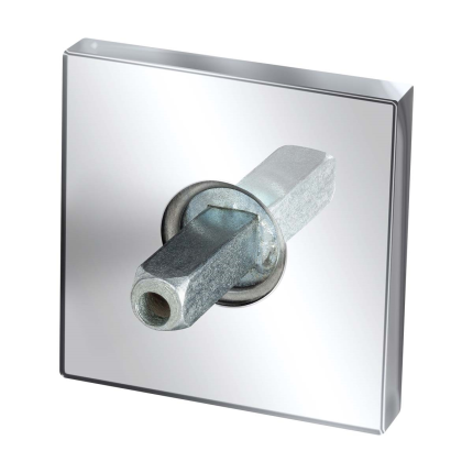 GPF1100.42.400 rozet 50x8mm RVS gepolijst met vastgelaste knopvastzetter