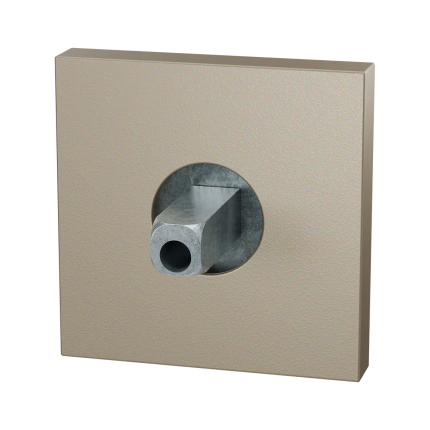 GPF1102.A4.0400 rozet 50x8mm Champagne blend met vastgelaste knopvastzetter
