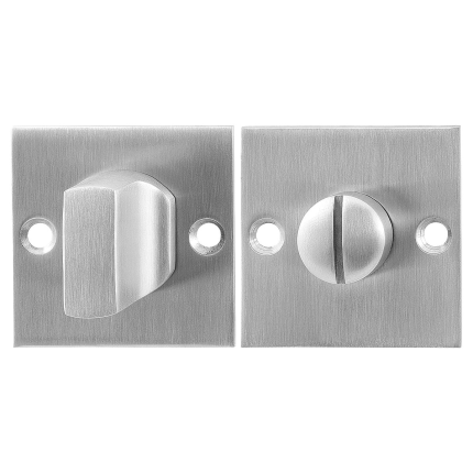 Turn and Release set GPF0911.08 50x50x2mm spindle 5mm satin stainless steel large knob